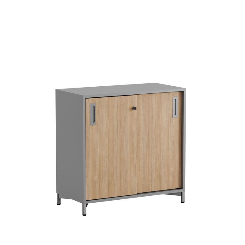 Skjutdörrskåp 80x40x72cm - Grå stomme/urban oak dörrar