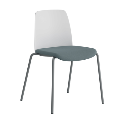 Stol med tygsits, plastrygg och fyrbensstativ - Choice