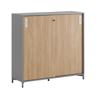 Skjutdörrskåp 120x40x107,5cm - Grå stomme/urban oak dörrar