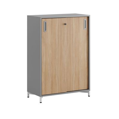 Skjutdörrskåp 80x40x107,5cm - Grå stomme/urban oak dörrar