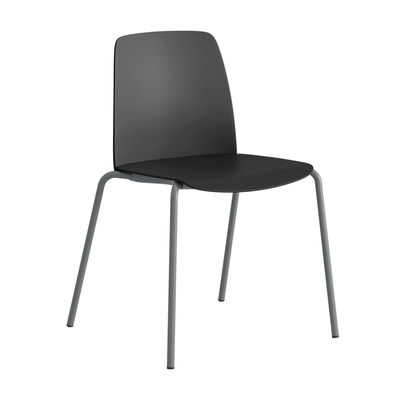 Stapelbar stol med sits och rygg i plast - Choice