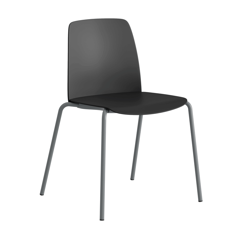 Stapelbar stol med sits och rygg i plast - Choice