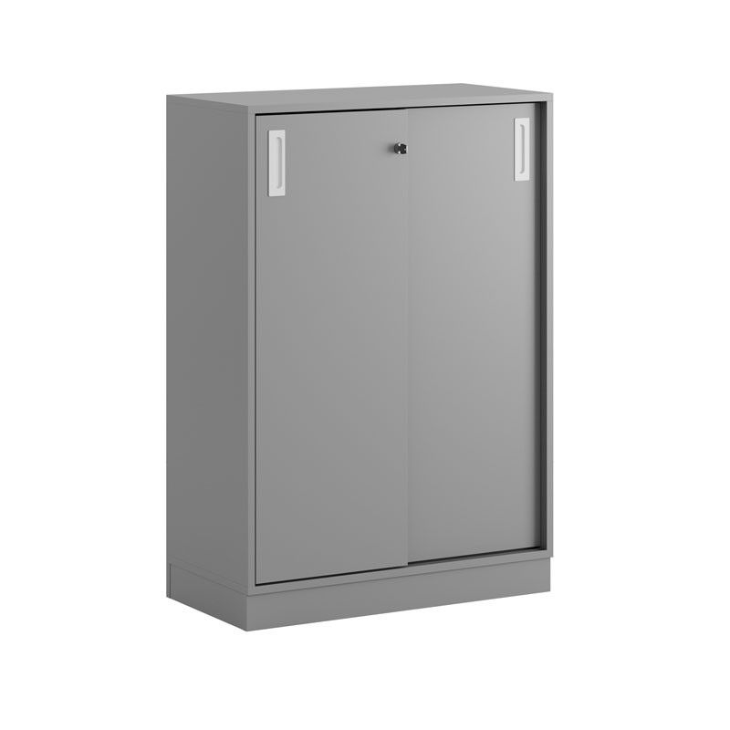 Skjutdörrskåp 80x40x107,5cm - Grå stomme/grå dörrar