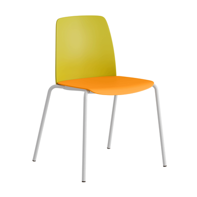 Stapelbar stol med sits och rygg i plast - Choice