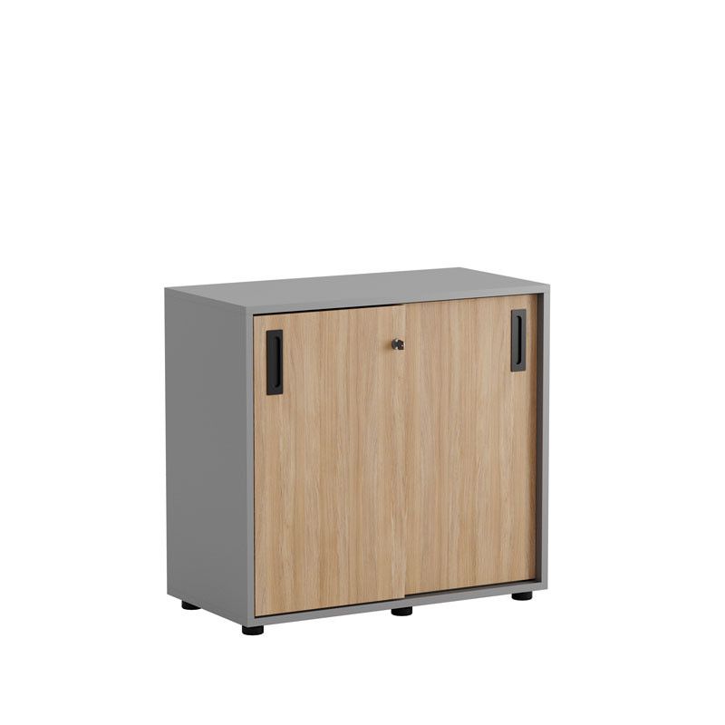 Skjutdörrskåp 80x40x72cm - Grå stomme/urban oak dörrar