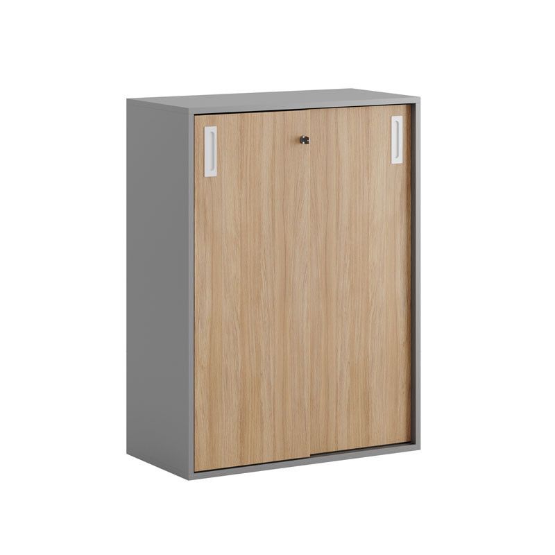 Skjutdörrskåp 80x40x107,5cm - Grå stomme/urban oak dörrar