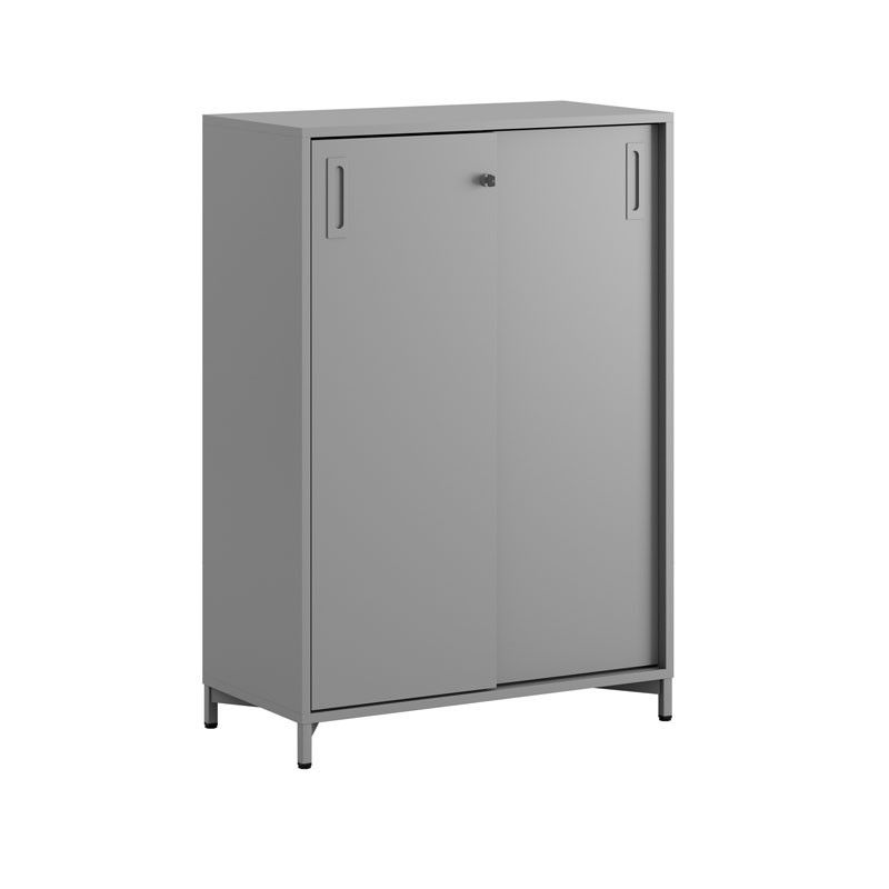 Skjutdörrskåp 80x40x107,5cm - Grå stomme/grå dörrar