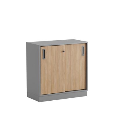 Skjutdörrskåp 80x40x72cm - Grå stomme/urban oak dörrar