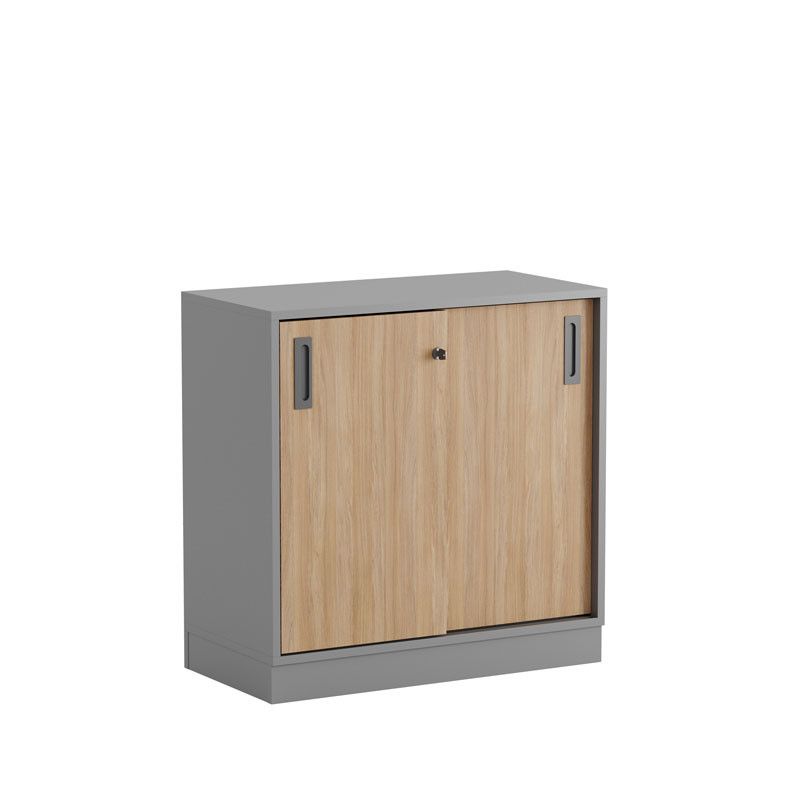 Skjutdörrskåp 80x40x72cm - Grå stomme/urban oak dörrar