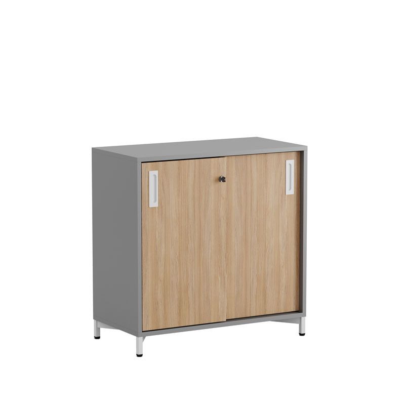 Skjutdörrskåp 80x40x72cm - Grå stomme/urban oak dörrar