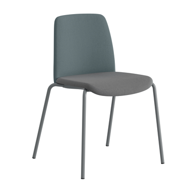 Tygklädd stapelbar stol med fyrbensstativ - Choice