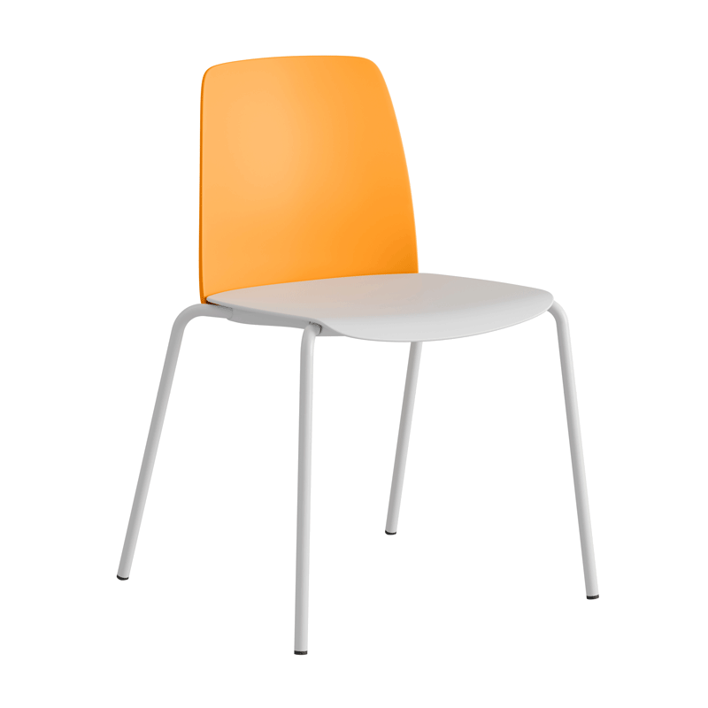 Stapelbar stol med sits och rygg i plast - Choice