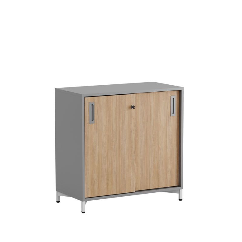 Skjutdörrskåp 80x40x72cm - Grå stomme/urban oak dörrar