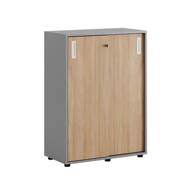Skjutdörrskåp 80x40x107,5cm - Grå stomme/urban oak dörrar