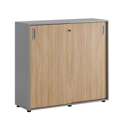 Skjutdörrskåp 120x40x107,5cm - Grå stomme/urban oak dörrar