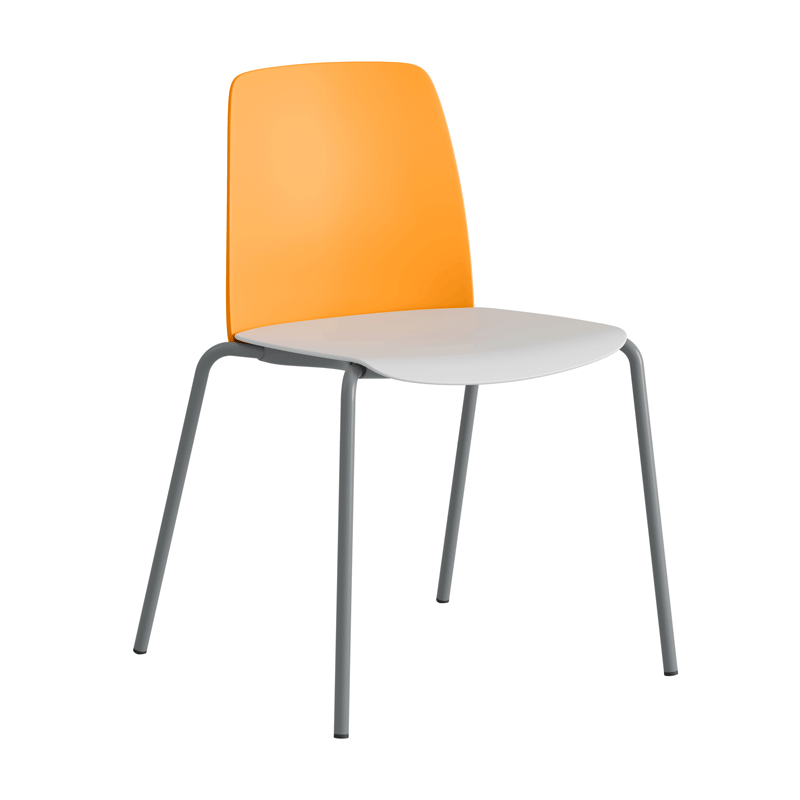 Stapelbar stol med sits och rygg i plast - Choice