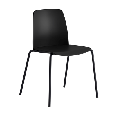 Stapelbar stol med sits och rygg i plast - Choice