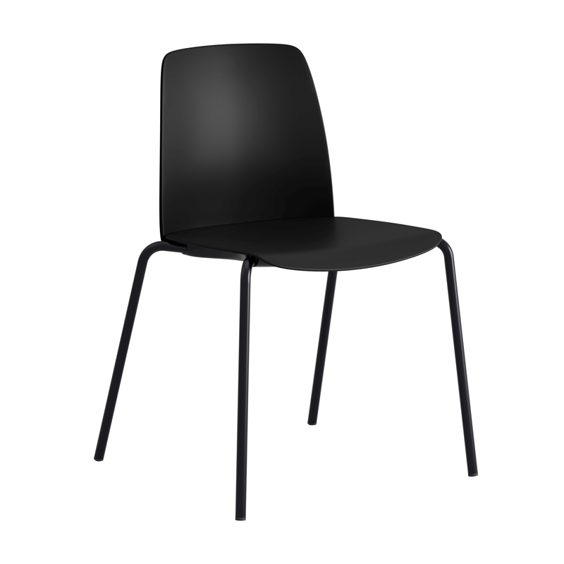 Stapelbar stol med sits och rygg i plast - Choice