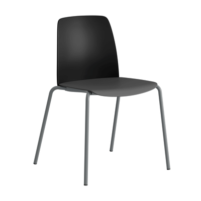 Stapelbar stol med sits och rygg i plast - Choice