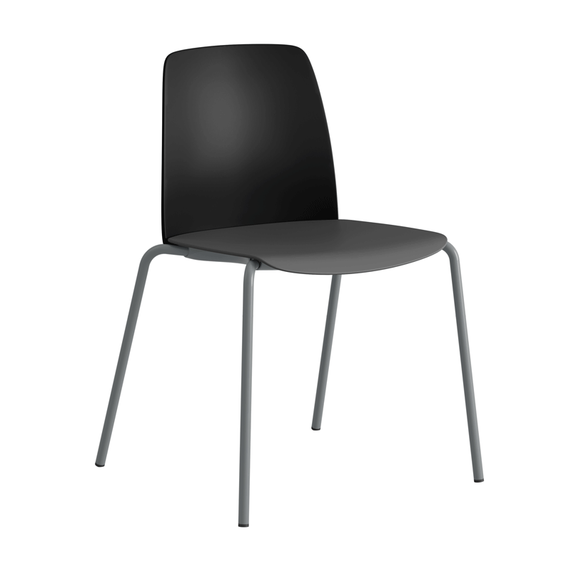 Stapelbar stol med sits och rygg i plast - Choice