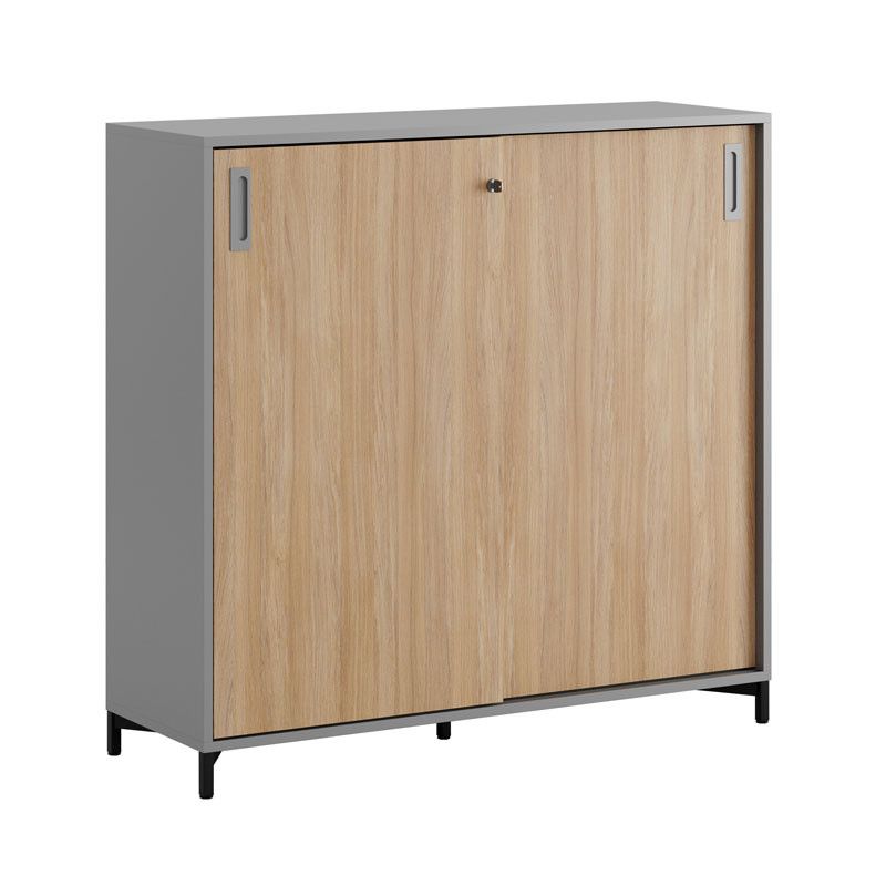 Skjutdörrskåp 120x40x107,5cm - Grå stomme/urban oak dörrar