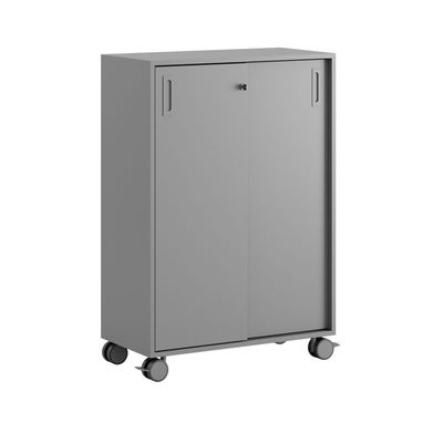 Skjutdörrskåp 80x40x107,5cm - Grå stomme/grå dörrar