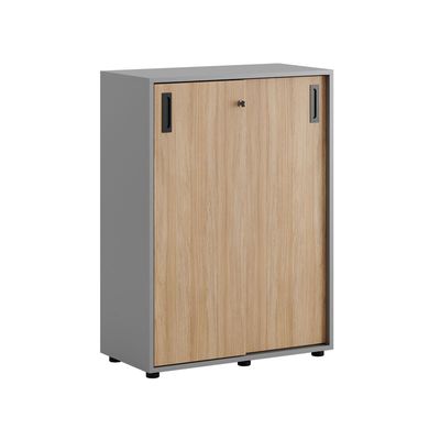 Skjutdörrskåp 80x40x107,5cm - Grå stomme/urban oak dörrar