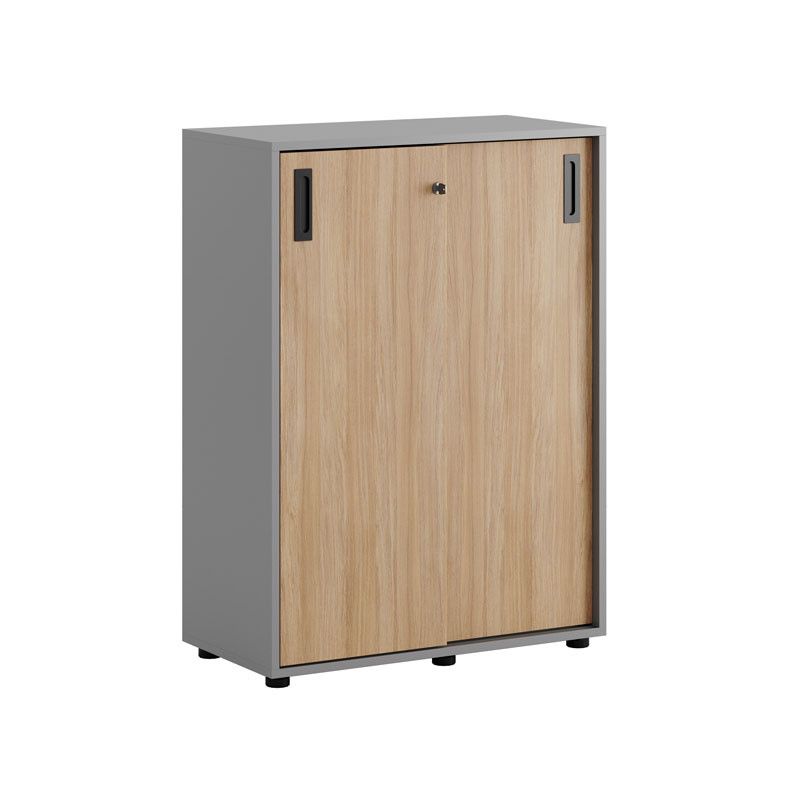 Skjutdörrskåp 80x40x107,5cm - Grå stomme/urban oak dörrar