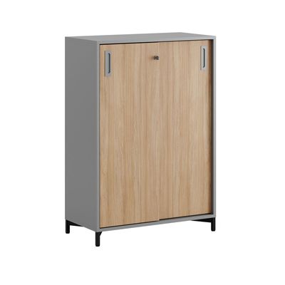 Skjutdörrskåp 80x40x107,5cm - Grå stomme/urban oak dörrar