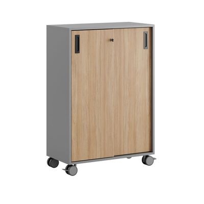 Skjutdörrskåp 80x40x107,5cm - Grå stomme/urban oak dörrar