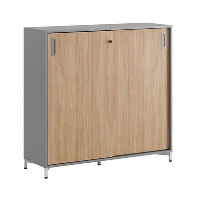 Skjutdörrskåp 120x40x107,5cm - Grå stomme/urban oak dörrar