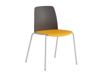 Stapelbar stol med sits och rygg i plast - Choice