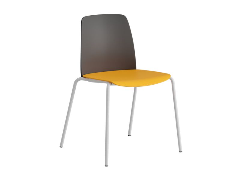 Stapelbar stol med sits och rygg i plast - Choice