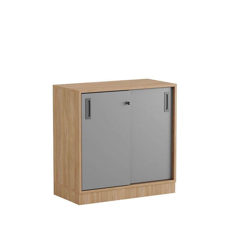 Skjutdörrskåp 80x40x72cm - Urban oak stomme/grå dörrar