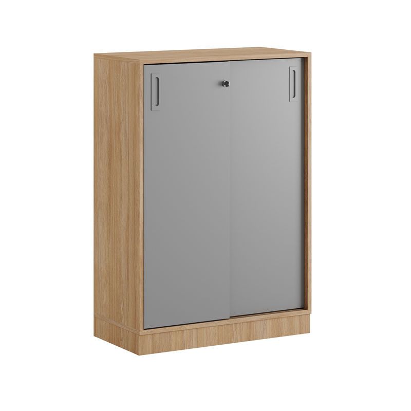 Skjutdörrskåp 80x40x107,5cm - Urban oak stomme/grå dörrar