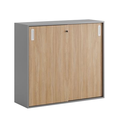 Skjutdörrskåp 120x40x107,5cm - Grå stomme/urban oak dörrar