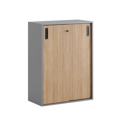 Skjutdörrskåp 80x40x107,5cm - Grå stomme/urban oak dörrar