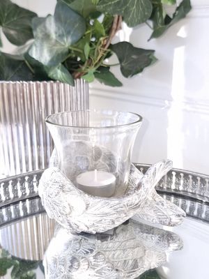 Änglavingar ljuslykta med glas