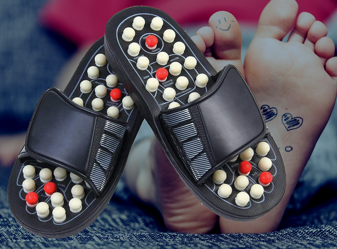 Unsere Massageslipper (Reflexzonenmassage) Bieten Eine Tiefgehende Fußmassage