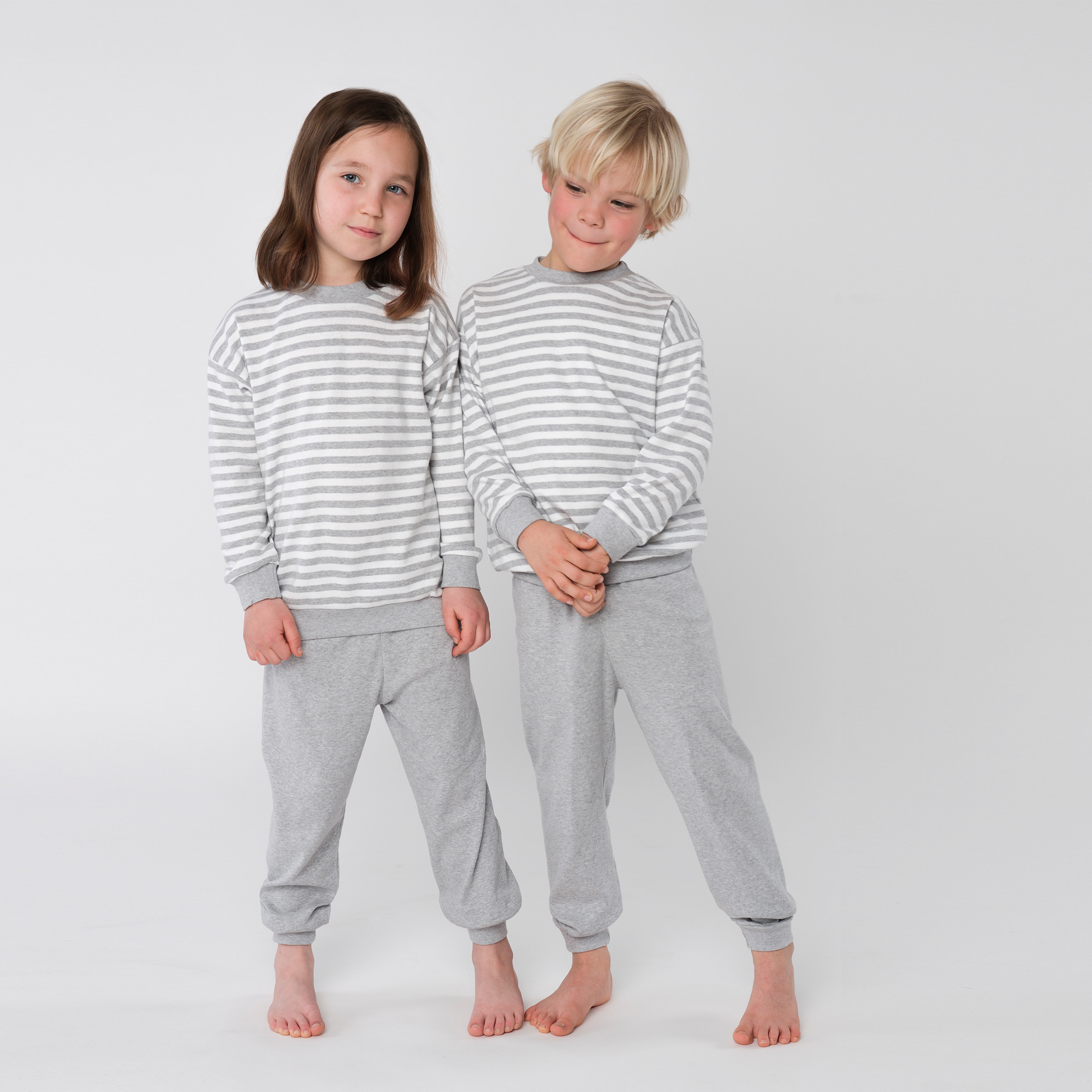 Pyjamas ekologisk bomull grå