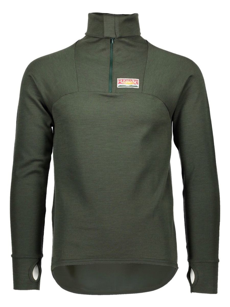 Outdoor-Tröja Ull Unisex, Mörkgrön