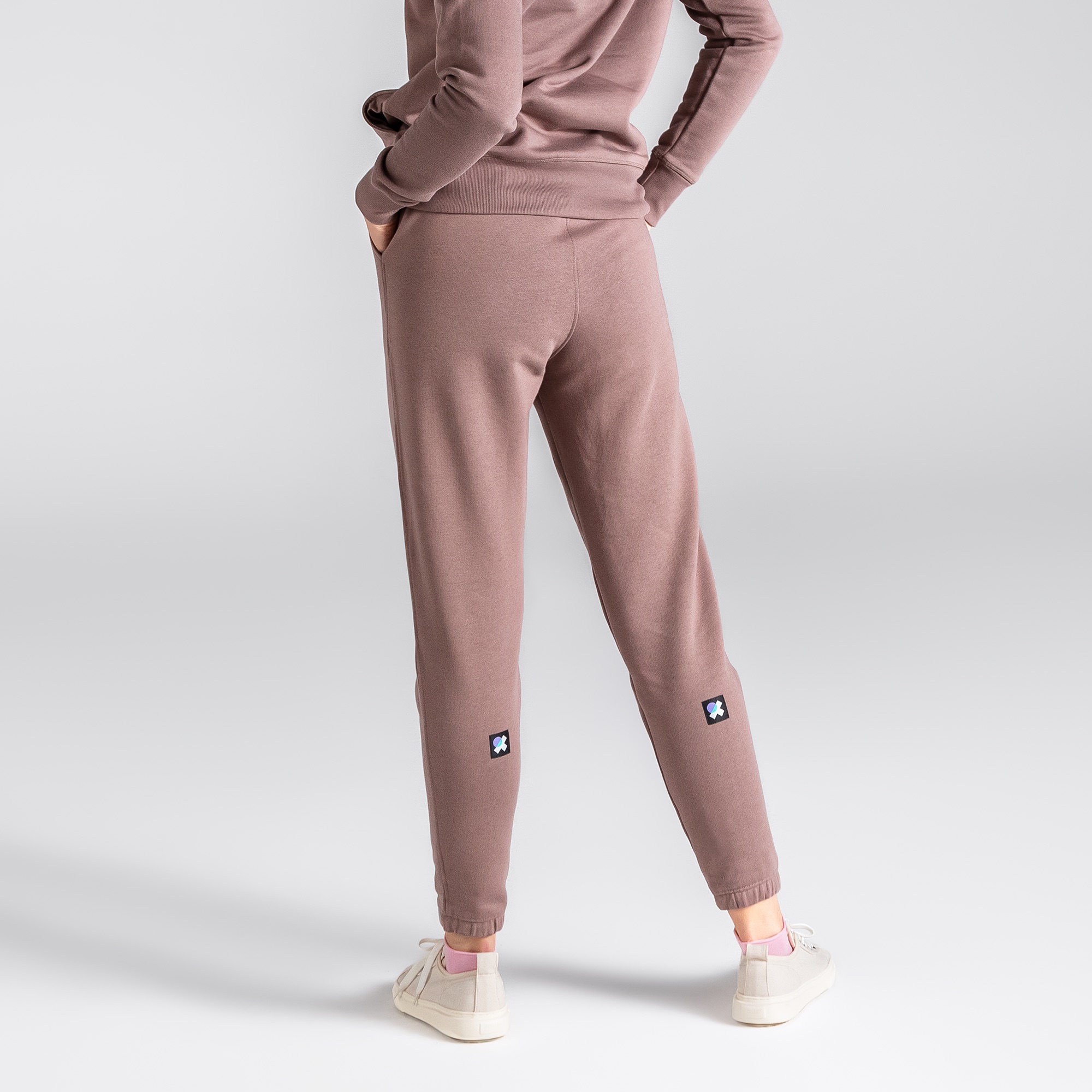 Sweatpants Bomull Dam, Blek lila