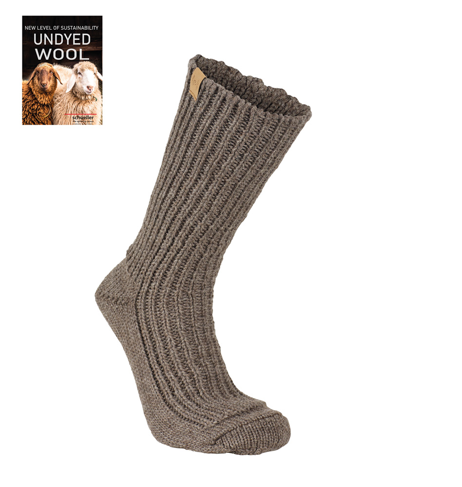 Raggsocka ofärgad ull, Nutmeg