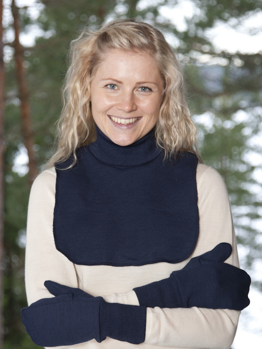 Halsvärmare/Fuskpolo Ull Vuxen, Svart