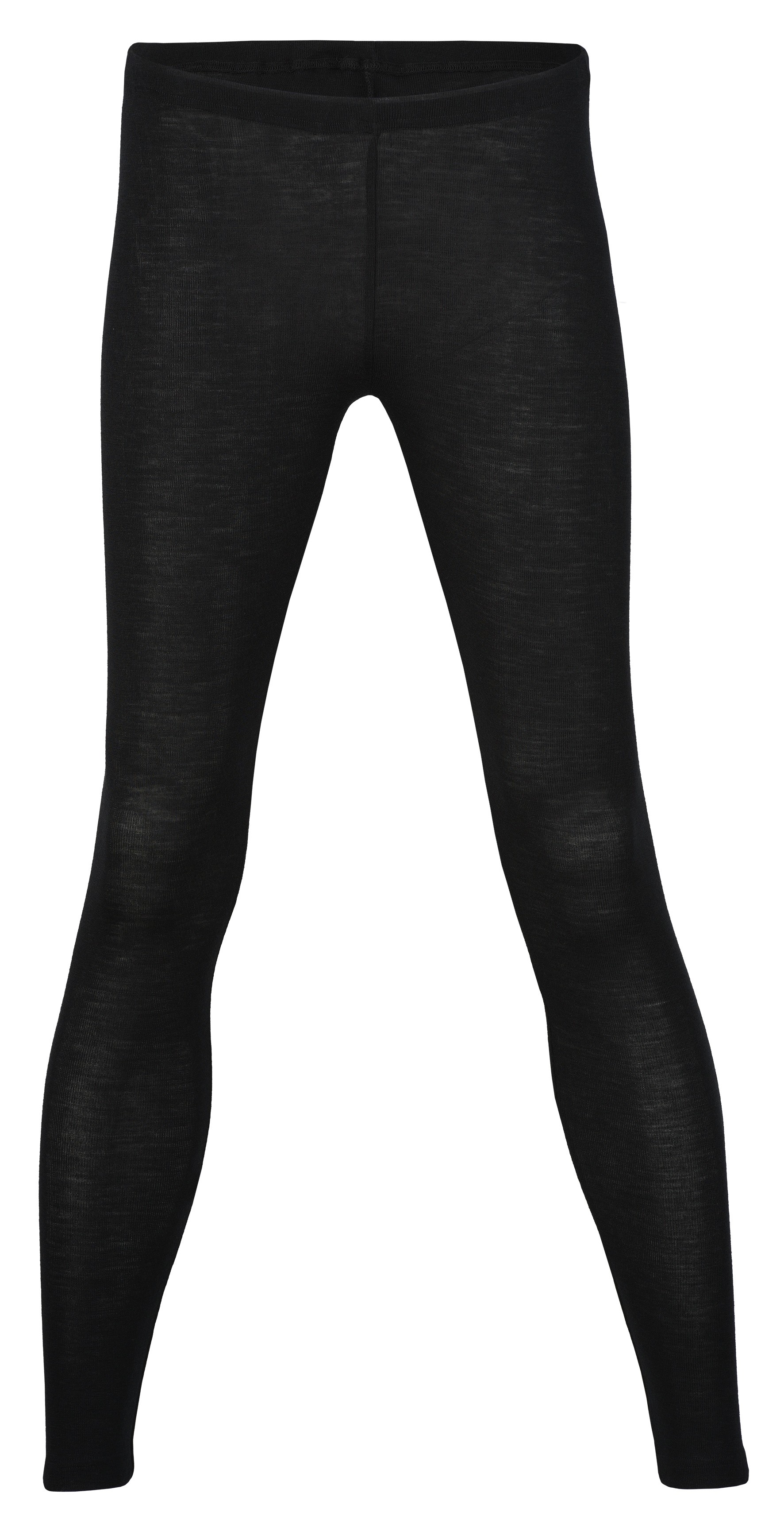 Leggings Ull/Siden Dam, Svart