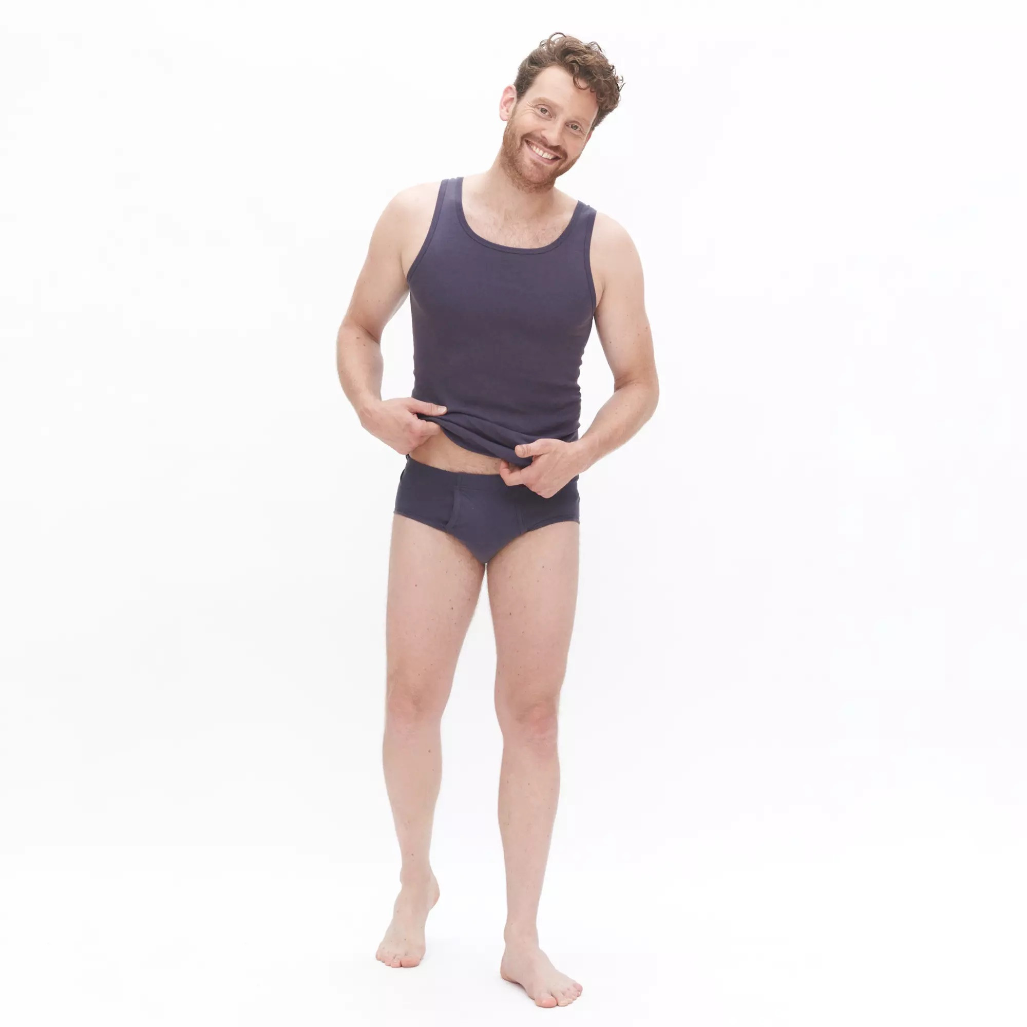 Kalsong med Gylf Bomull, Grafitblå