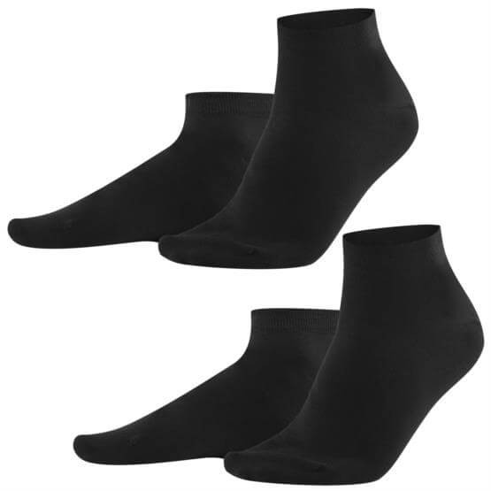 Ankelstrumpor Bomull Herr 2-Pack, Svart