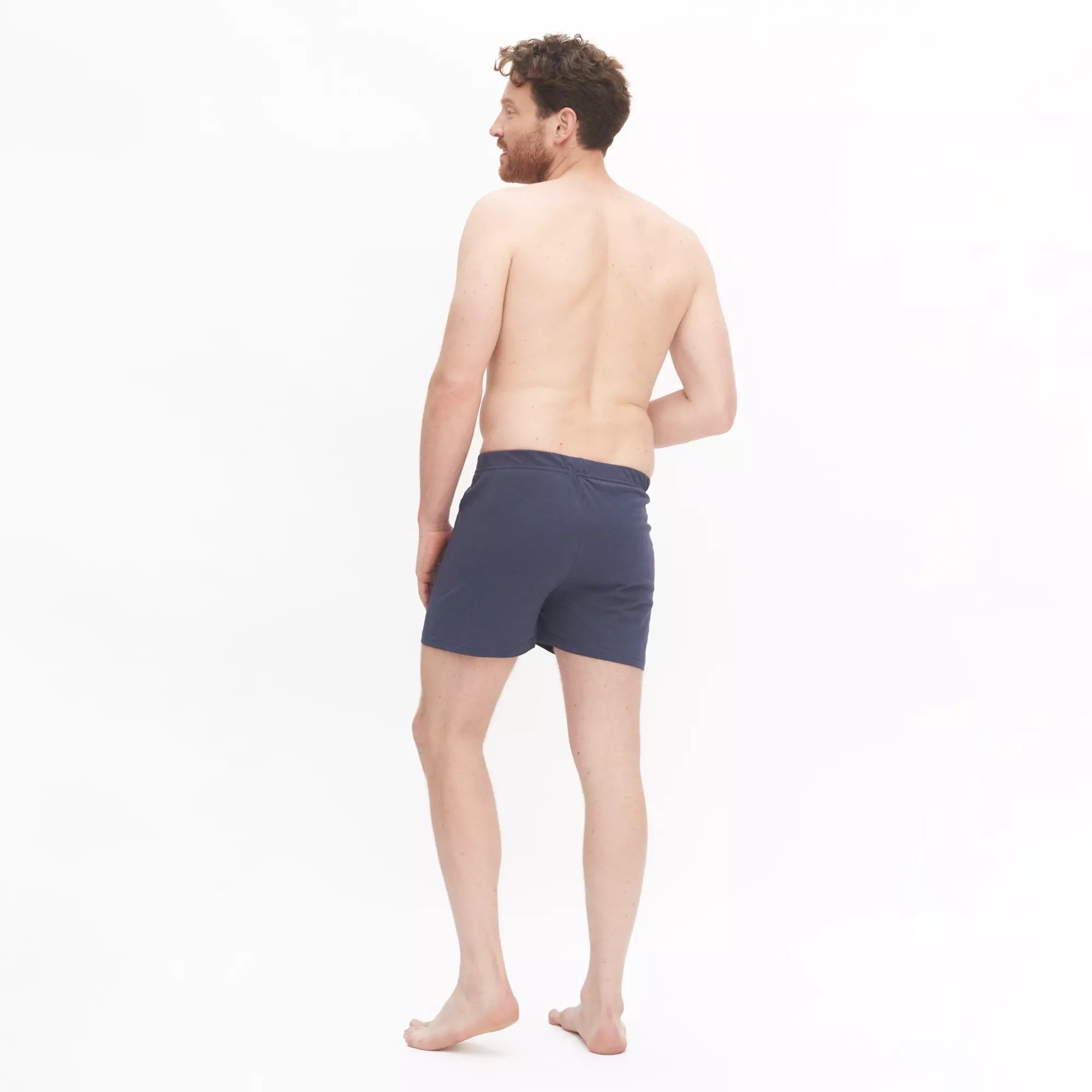 Boxershorts Vid Modell Bomull, Grafitblå