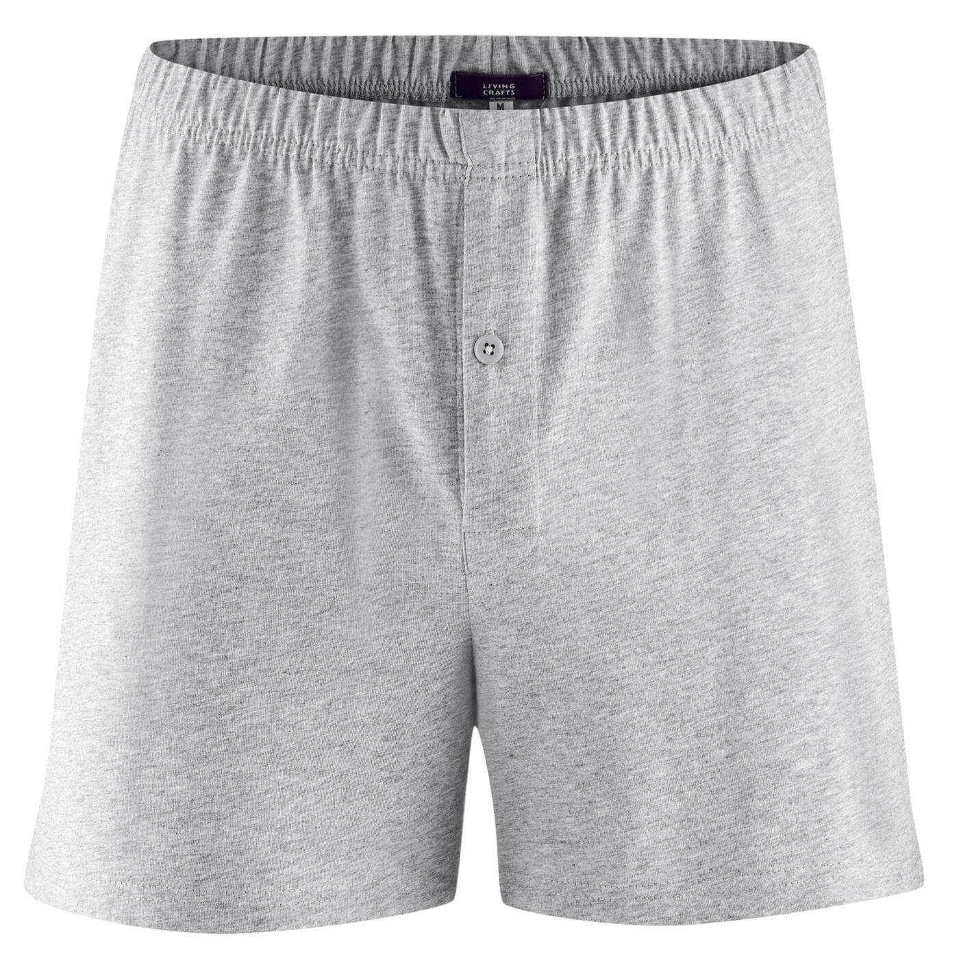 Boxershorts Vid Modell Bomull, Grå Melerad
