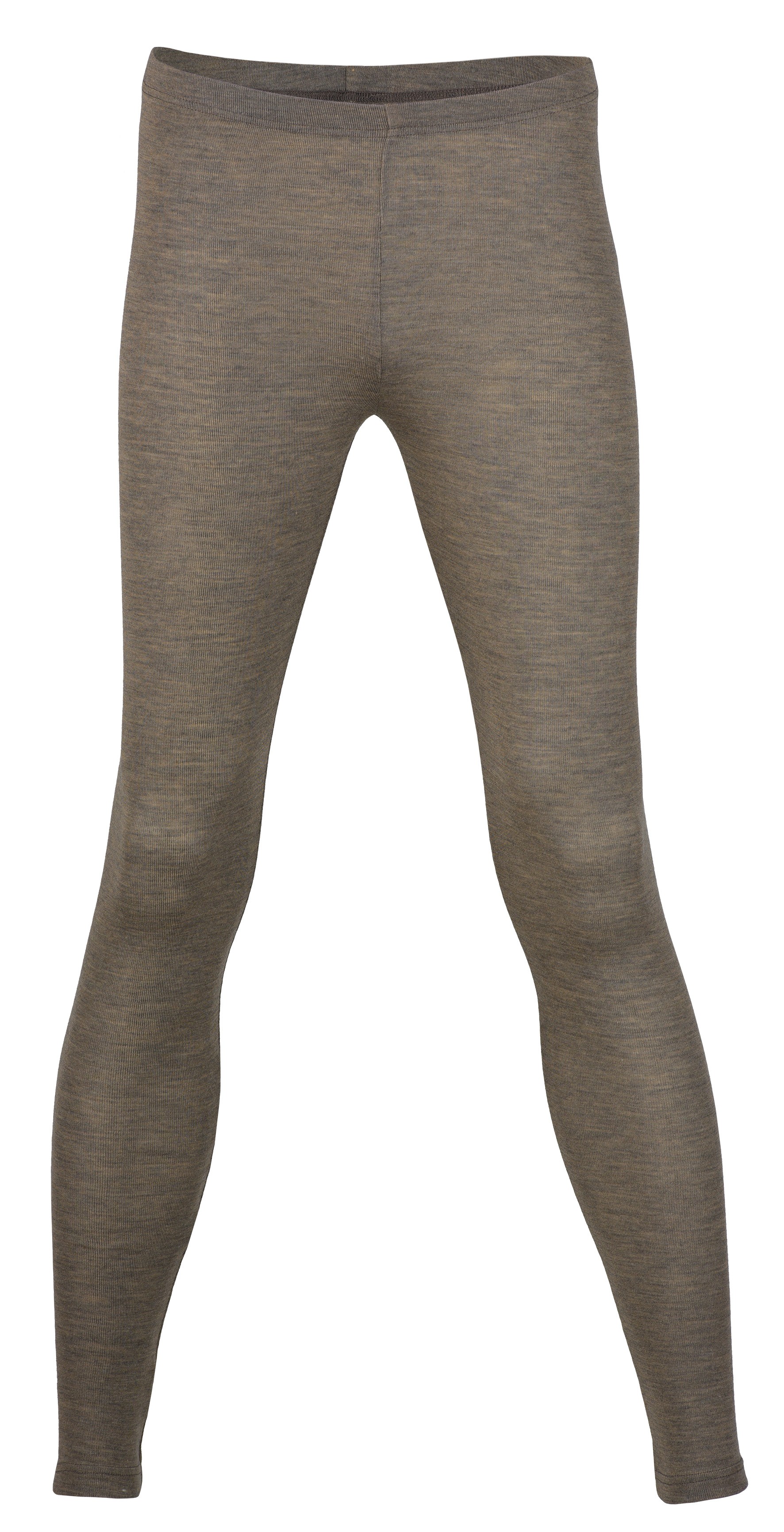 Leggings Ull/Siden Dam, Valnötsbrun